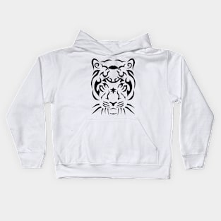 Tiger in tribal style Kids Hoodie